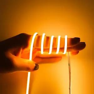 말리가자 COB LED 스트립 라이트 24V 3mm 164피트 플렉시블 컷테이블 초슬림 테이프 CRI 90 균일한 점 없는