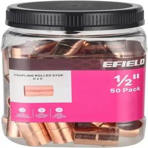 프로 50 팩 EFIELD 12 구리 커플링 스톱 LF 배관 피팅 스웨트 솔더 연결 COPPER001