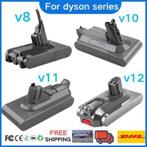 다이슨 호환 V8 V10 V11 V12 12800mAh 21.6V/25.2V 배터리 교체용 다이슨 호환 V8 진공청소기 핸디형 진공