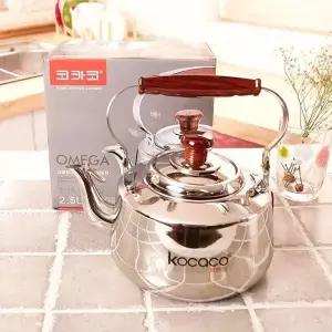 kocaco 스텐레스 물주전자 차망 주전자 2.5L 스테인리스 보리차 티포트