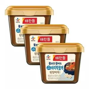 해찬들 바지락꽃게 된장찌개 양념 450g x 3