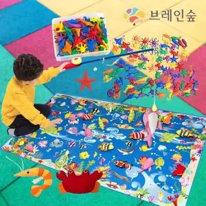 실내 교실 대형 유아 바다 물고기잡기 낚시놀이 2종세트 언어능력 시뮬학습