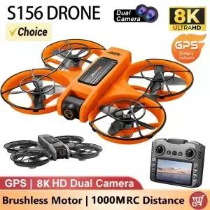 새로운 S156 쿼드콥터 항공기 드론 8K 가용 카메라 5G WIFI FPV 4.5인치 대형 화면 리모컨 RC VS V66