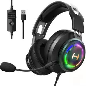 Edifier 7.1 고해상도 사운드 PC 게임 헤드셋 이상한 USB 오버이어 헤드폰 노이즈 캔슬링 마이크 RGB