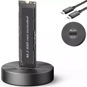 AMZPILOT 40Gbps USB 4.2 NVMe SSD-USB C 도킹 션 M2 키용 리더 어댑터 B+M PCIE 도크 220 2280 2260 2242