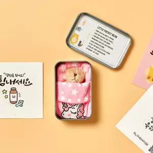 아트박스/알럽하우스 치유힐링 반려곰돌이(틴케이스)+카드+체크박스