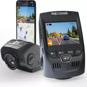 RexingUSA V1-4K 울트라 HD GPS 대시 캠 2.4인치 LCD Wi-Fi 170° 광각 G-센서 WDR 루프 레코딩 슈퍼커패시터 모바일 앱 CPL 필터 256GB 지원