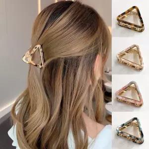 [룽스_65]헤어 삼각 올림머리핀 자개 반묶음 예쁜 집게핀