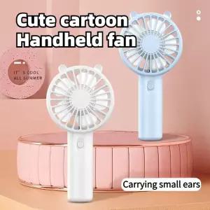 탁상 용 책상 미니 소형 데스크 휴대용 핸드헬드 팬 냉각 USB 충전식 속눈썹 무음 쿨러