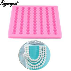 진주 케이크 테두리 실리콘 금형 Sugarcraft 웨딩 장식 도구 컵케익 퐁당 초콜릿 Gumpaste 점토 M2347