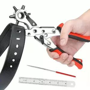 벨트 펀치 펜치 가죽 펀처 툴 시계 가방 구멍 재봉틀 도구 회전 밴드 스트랩 핸드 펀칭 pc