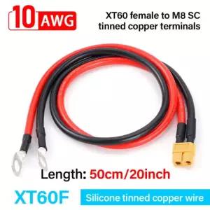 XT60 M8 어댑터 케이블 및 전원 RC 충전기 고전류 배터리용 0AWG Male