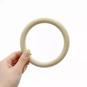 우드링 12.5cm 마크라메 나무링 우드고리 손뜨개 코바늘 키링부자재 (WE1D84E)