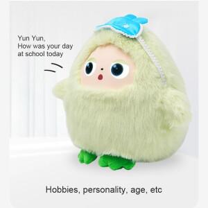 AI 플러시 장난감 스마트 음성 제어 LED 눈 인터랙티브 전자 애완동물 충전식 친구 선물 (어린이 및 성인용