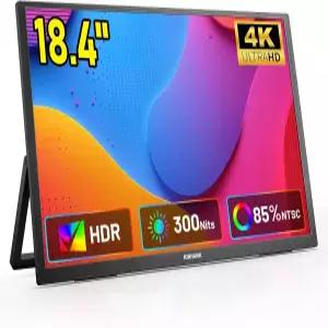 18.4인치 휴대용 모니터 노트북용 4K UHD 3840 2160P HDR 디스플레이 외장 Android TV 12.0 OS USB-C/HDMI