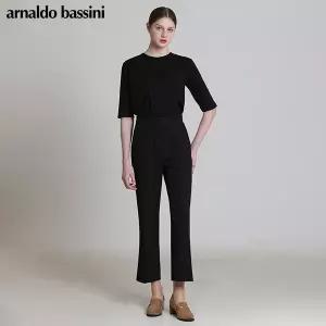 [아날도바시니(ARNALDO BASSINI)] 코코밴딩 멜란지 세미롱부츠컷 팬츠(택가격: 218,000원)