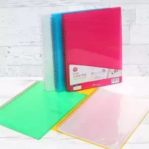 청운 QJ53LW83 Color Chip A4 40매 트윈스프링 클리어화일 10개