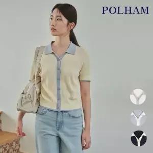 폴햄 폴햄 여성 원더쿨 카라넥 반팔 가디건 PHF2EC2330