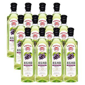 해표 프리미엄 포도씨유 900mL x 12개
