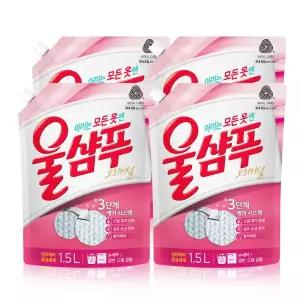 울샴푸 중성세제 오리지날 1.5L 파우치 4입