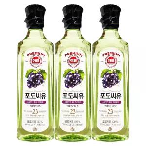 해표 프리미엄 포도씨유 500mL x 3개