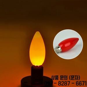 1개 LED 제단 전구 E12/E14 빨간색 촛불 램프 사원 장식 비즈