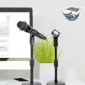 블랙 탁상 용 마이크 스탠드 거치대 조절 WFH1VR5