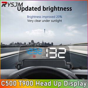 헤드업디스플레이 HUD OBDGPS C500 T900 CARTRONICS 알람 디스플레이 미러 컴퓨터 차량용 속도계 시계