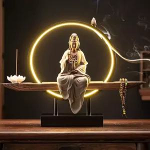 밝은 불상 미니 무드등 전등 관음보살 인테리어 조명 램프 장식 천수관음 부처 웜
