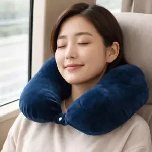 넥플로우 펌핑 에어 목베개 여행 기내 장거리 목쿠션 WFO9P2J