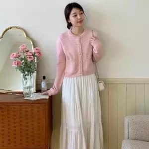 |KHK1AF8|여성 캉캉 롱스커트 3단 허리밴드 샤틴 소재