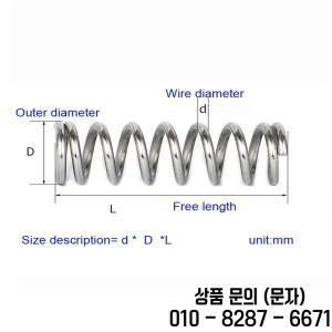 10pcs 304 스테인레스 스틸 코일 스프링 와이어 직경 0.6/0.9/1mm OD = 6 ~ 12mm L 5 50mm 소형 압축 리턴