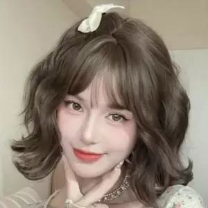여성 웨이브 물결 단발 헤어 머리 통 가발 블랙 브라운 WFNRYUA