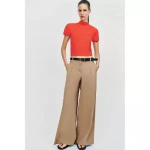 ZARA 벌룬 슬리브 니트 탑 - 레드 / 코랄 0014/025/649 257992