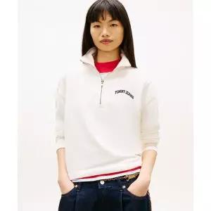 TOMMY JEANS 바시티 하프 집업 스웨트셔츠 (T32G1TTO30TWT1YBH) 614102Moony