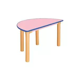 혜명생필품몰 H78-8 안전분홍열린책상-반원 [기본다리-290mm] 도서관책상 교습소책상 공부상 나무책상 학원