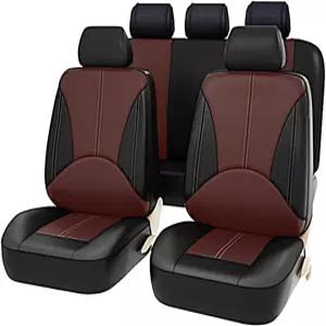 인피니티 Q50 Q60 Q70 QX55 가죽 카시트 및 헤드레스트 커버 세트 카 액세서리 퀵 셋업 C 커피