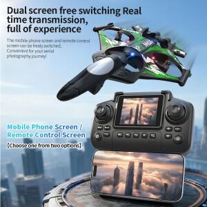 2026년  YP5MAX RC 폼 비행기 2.4G WIFI 전투기 스턴트 텀블링 헬리콥터 LED 컬러 라이트 소년 장난감 선물