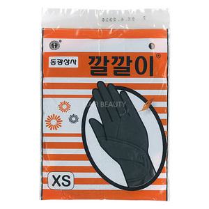 동광 깔깔이 미용장갑 2set (블랙) 라텍스 고무장갑