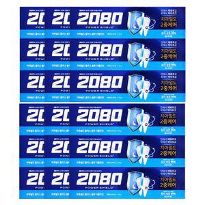 2080 파워쉴드 플러스 치약 더블민트 140g 3입 X 6개