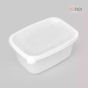 EH 사각 죽용기 특대 50개 반투명 세트 대용량 포장 배달 일회용 밀폐용기
