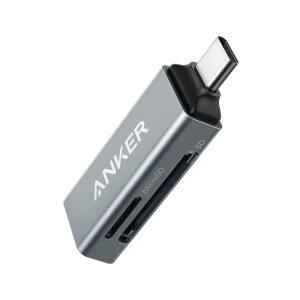 Anker SD 카드 리더, 디지털 카메라 뷰어용 2-in-1 USB C 메모리 리더(SDXC, SDHC, SD, MMC, RS-MMC, SDXC, MicroSD, SDHC 및 UHS-I 카드용 듀얼 슬롯