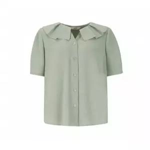 [숲][숲] 플리티드 칼라 반팔 블라우스 (SZ5SS36)