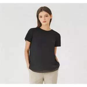 [숲][숲] 베이직 라운드넥 반팔 블라우스 (SZ4SS90)