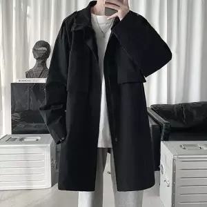 남성 가을 간절기 오버핏 캐주얼 롱 트렌치코트