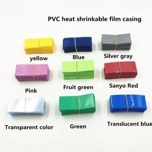 리튬 이온 18650 배터리 랩  PVC 열 수축 튜브  프리컷 7 가지 색상 선택  크기 30x72mm  필름 테이프  커