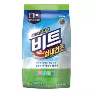 비트 실내건조 가루세제 2.7kg 파우치 주방청소 청소 다목적 (WAB085B)