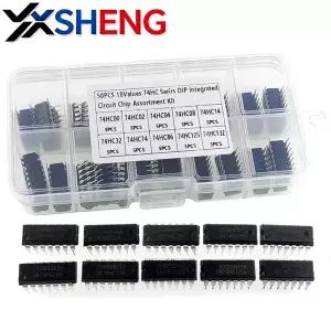 50PCS 74HC00 74HC02 74HC04 74HC08 74HC14 74HC32 74HC74 74HC86 74HC125 74HC132 DIP IC 전자 부품 모듬