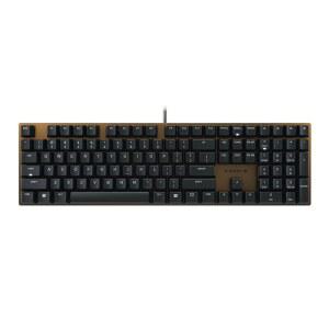 체리 KC 200 MX, 유선 기계식 오피스 키보드, 우아한 알루미늄 표면의 모던 디자인, USB-A 연결, MX2A 사일런트 레드 스위치, 블랙/브론즈