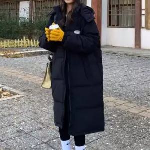 [반려패션] 나들이 경량 30대코디 후드롱패딩 가벼운점퍼 경량패딩 여학생 20대여성